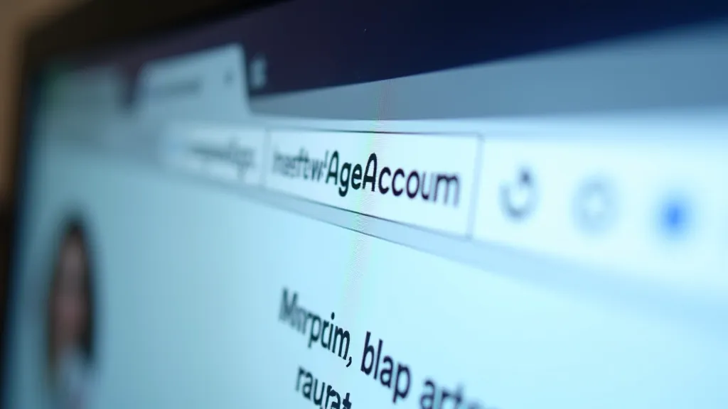 Laptop screen showing address bar with slight misspelling of known website URL, highlighting how scammers use fake domains