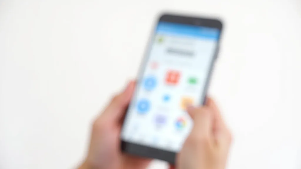 Smartphone screen showing password manager app interface with list of saved passwords, icons for different services, clean layout