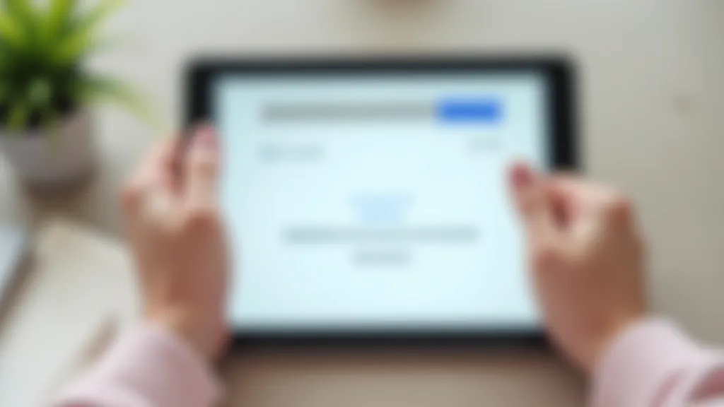 Tablet screen showing password strength indicator bar gradually filling from red to green as password characters increase